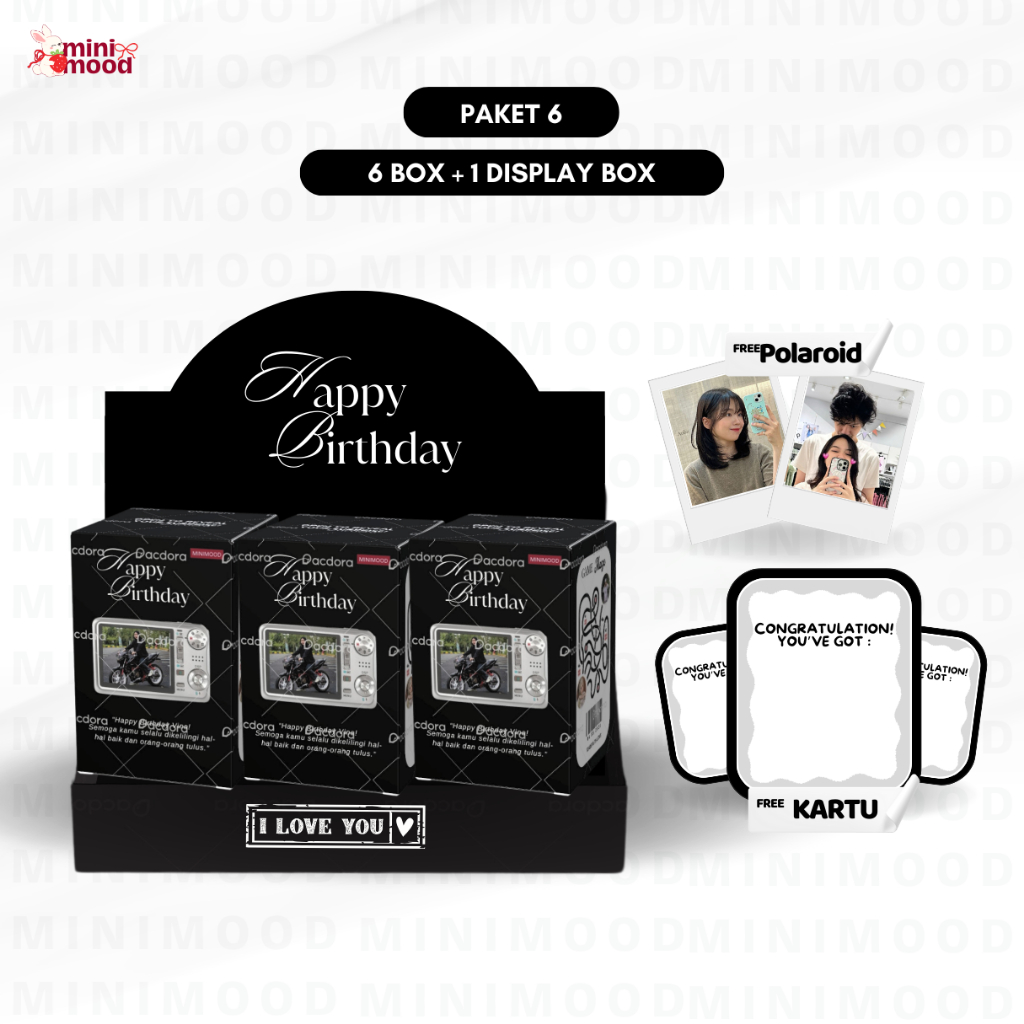 

[ONLY BOX] Loveloop - Blind Box Custom by minimood.co | Box Surprise Kejutan Hadiah Kado Ulang Tahun Birthday Valentine Spesial Hari Ibu Sweet Seventeen Graduation Wisuda