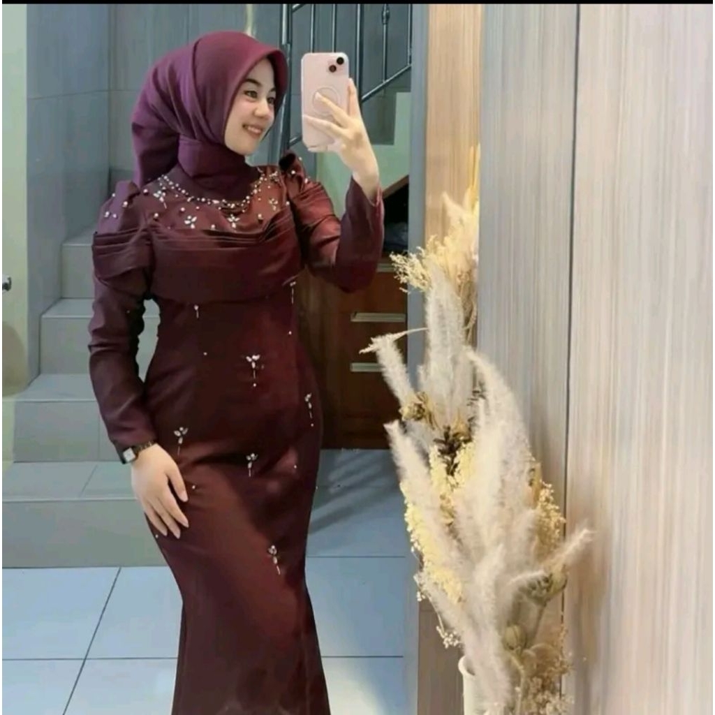 ajwa dress-dress mermaid-dress lamaran-dress kondangan-dress wisuda