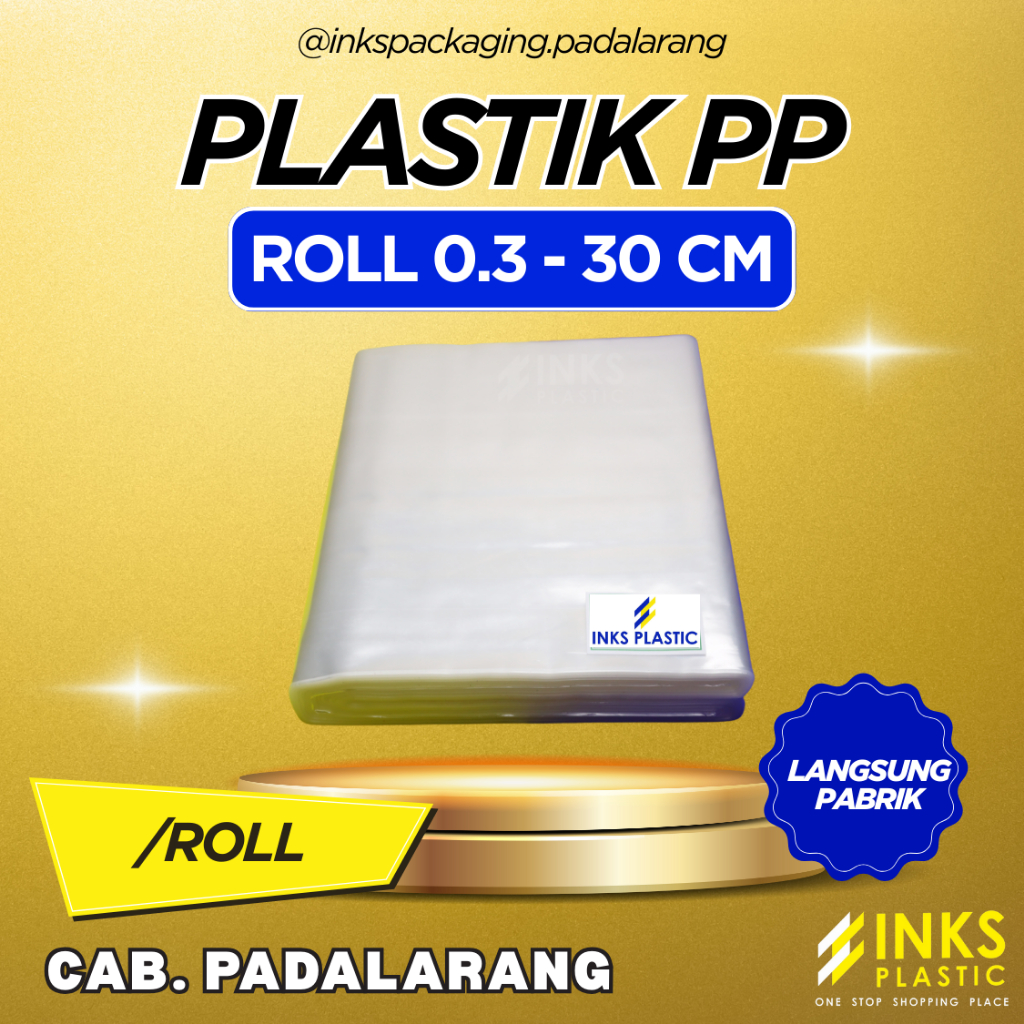 PLASTIK PP ROLL TEBAL 0.3 CM LEBAR 30 CM PER ROLL
