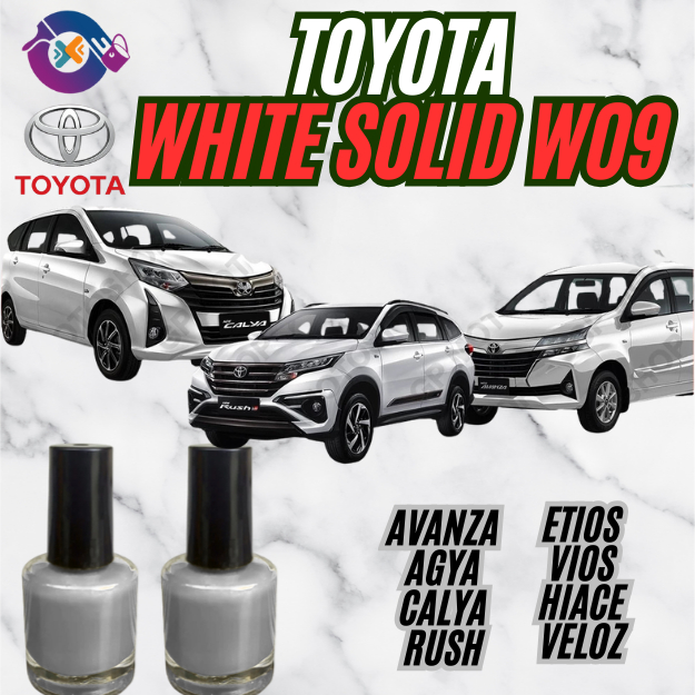 Cat Oles Toyota White Solid W09 Penghilang Baret Mobil Lecet Gores Avanza Agya Calya Rush Putih