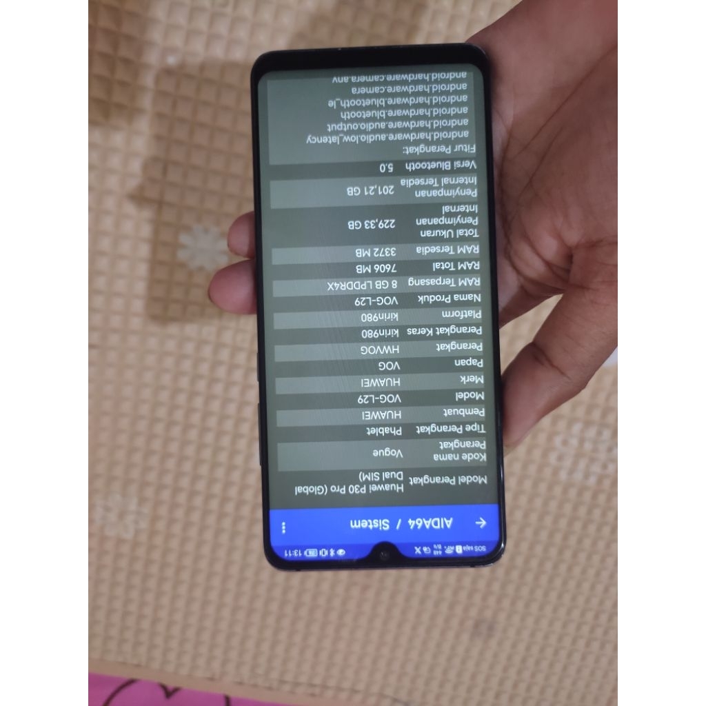LCD huawei P30 pro flat