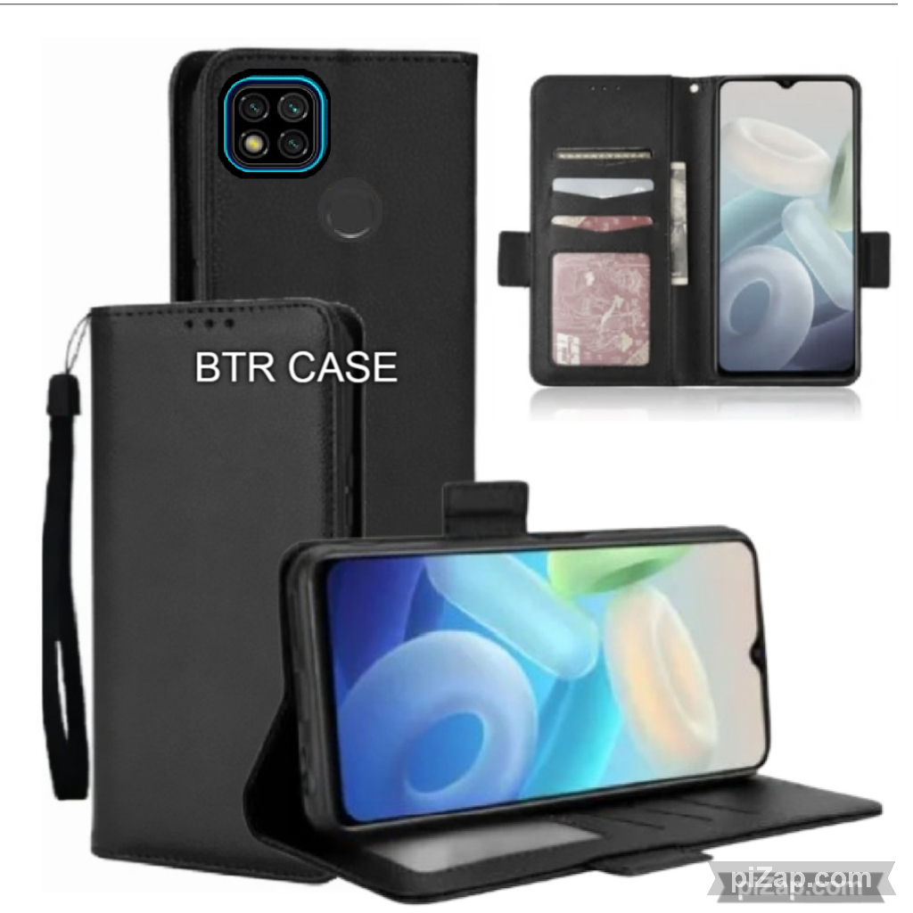 Flip Case HP Premium Untuk Xiaomi Redmi 9c Casing Dompet Hp Leather Flip Case HP Kulit Premium