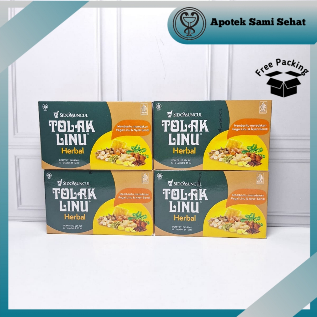

4 Box Sido Muncul Tolak Linu Herbal isi 5 Sachet
