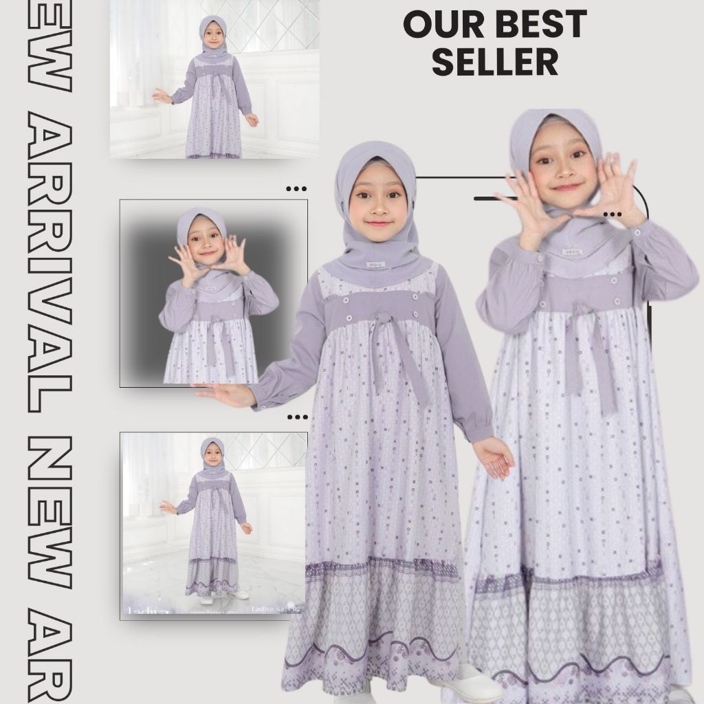ETHICA Gamis Hijab Anak LADIVA KIDS 02 DEWBERRY