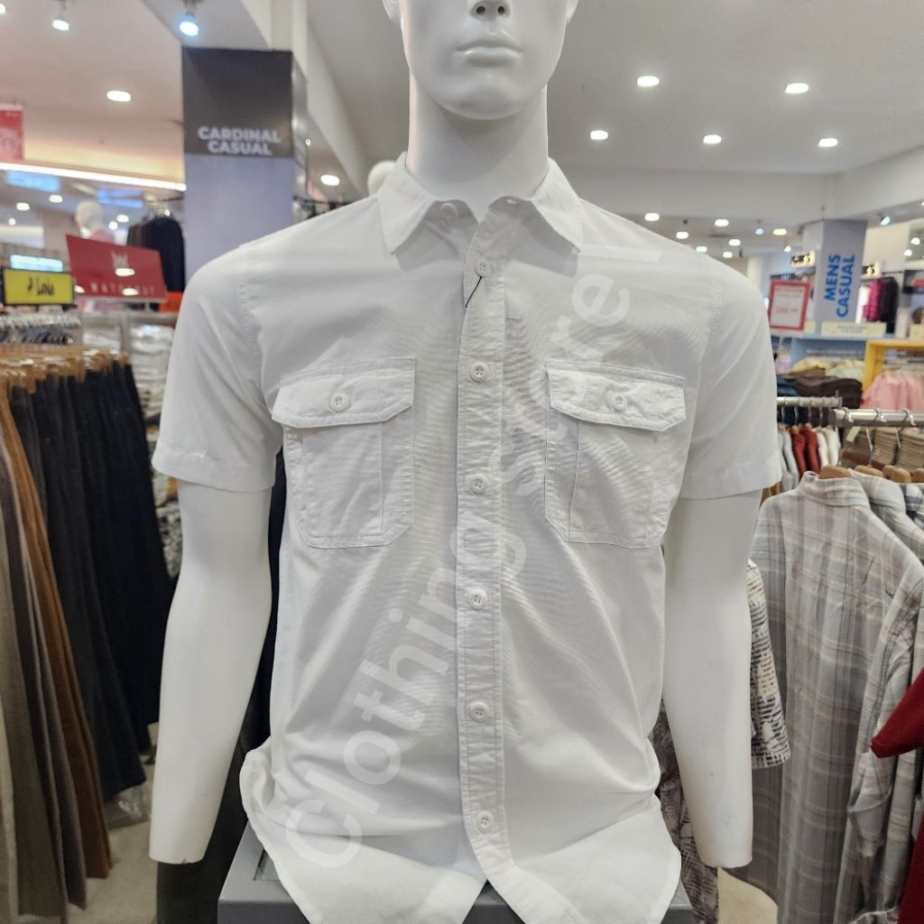 GABRIELLE ORIGINAL kemeja pria lengan pendek putih 3222326901561