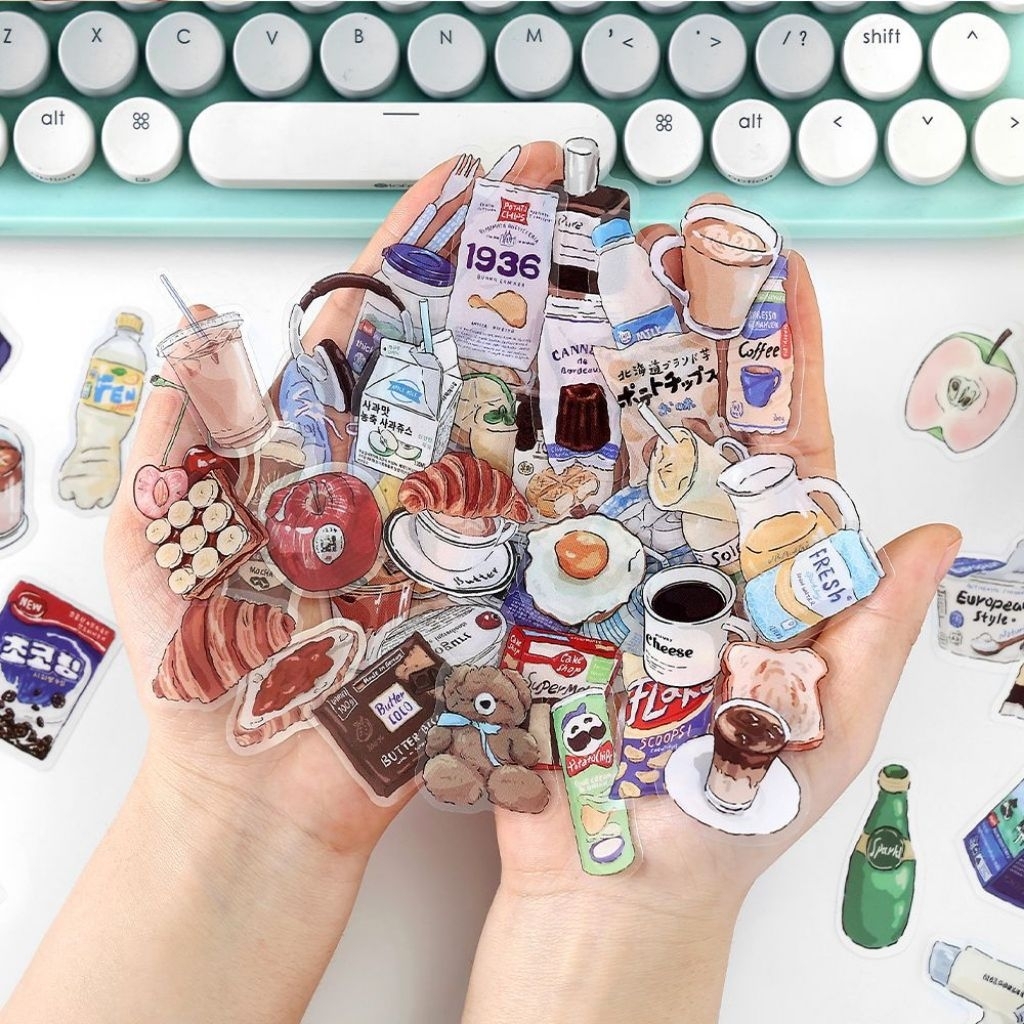 

30pcs PET sticker food travel Papermore jurnal diy