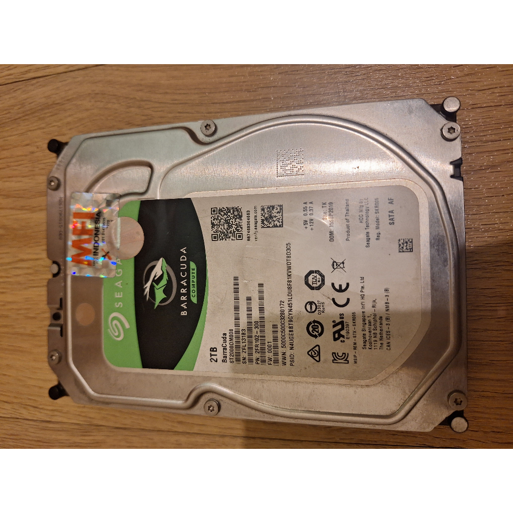 hardisk seagate baracuda 2 TB 7200 RPM (bekas pakai)