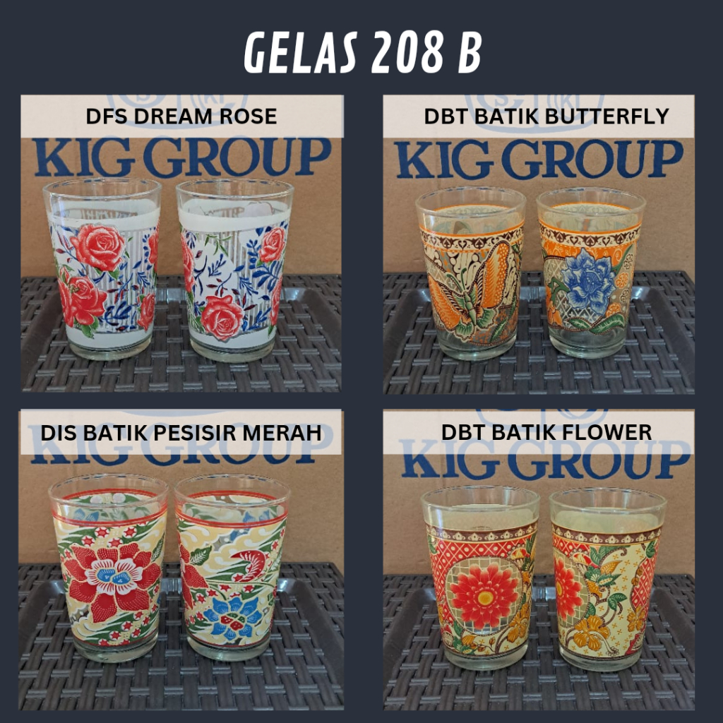 GELAS KECIL 208 B (1 LUSIN) - GELAS KACA