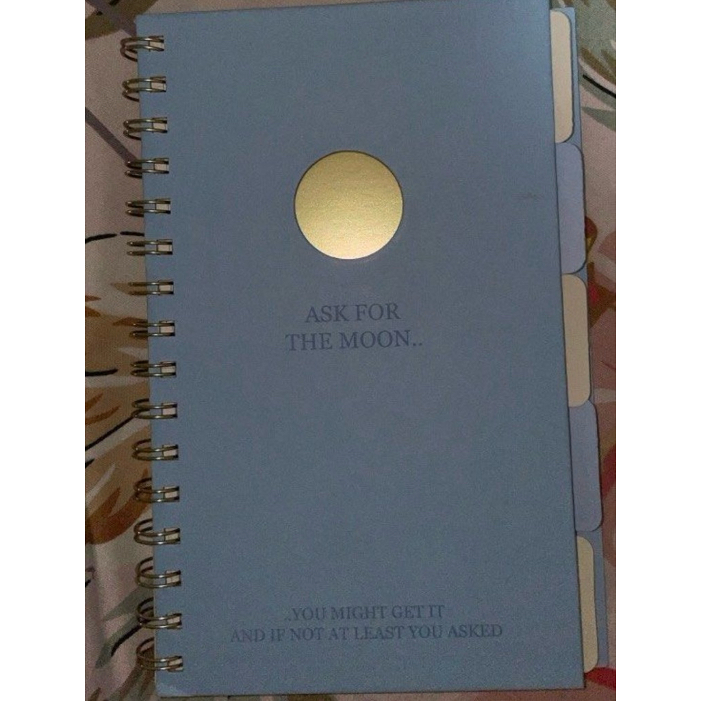 

Flying Tiger Notebook with page marker (Carousell)~