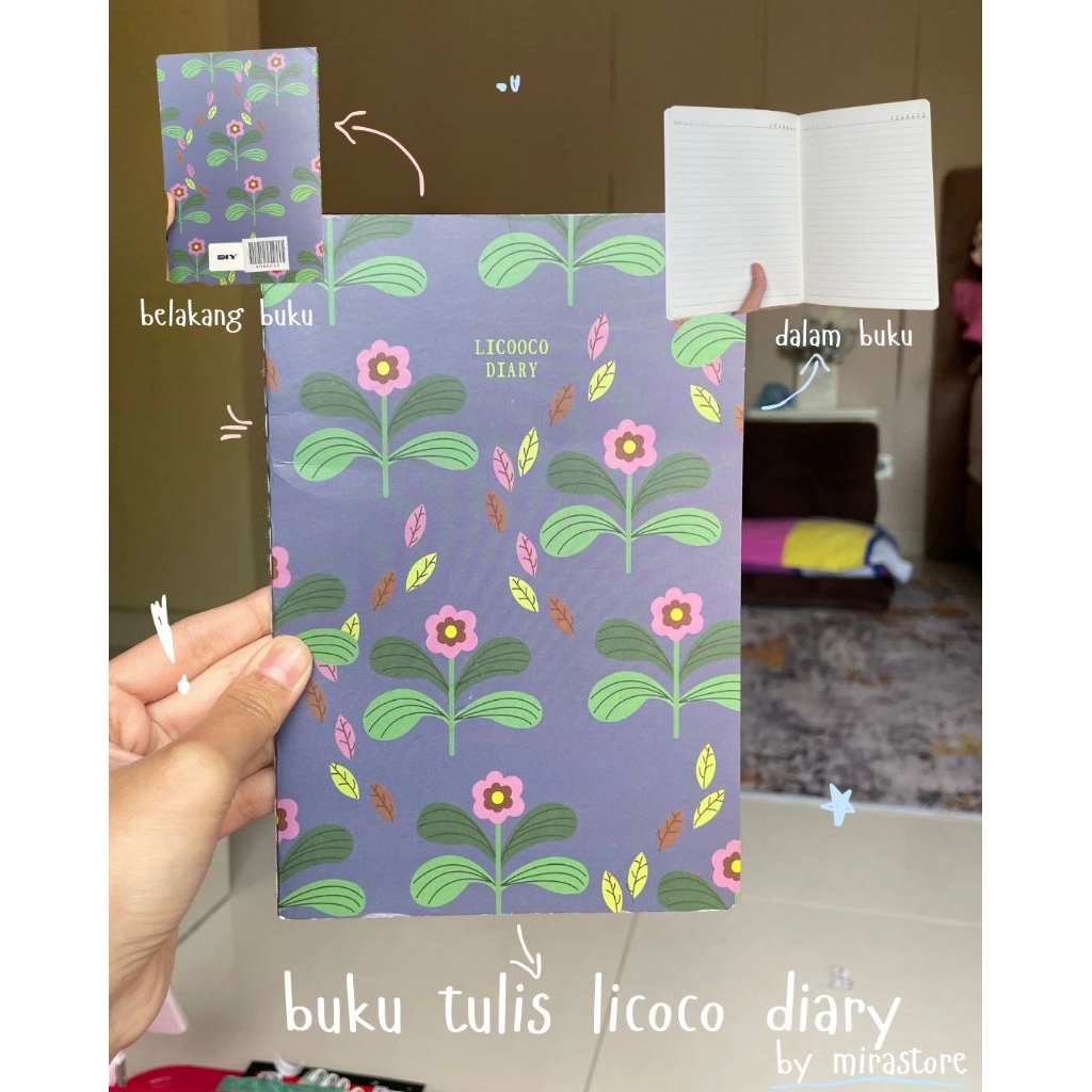 

buku tulis licoco diary | buku tulis aesthetic ala korea | buku tulis cute bagus