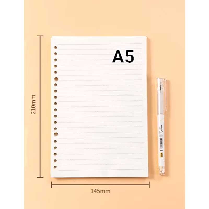 

Loose leafe A5 isi binder kertas file A5 20 hole bahan bookpaper brownpaper aeshthetic