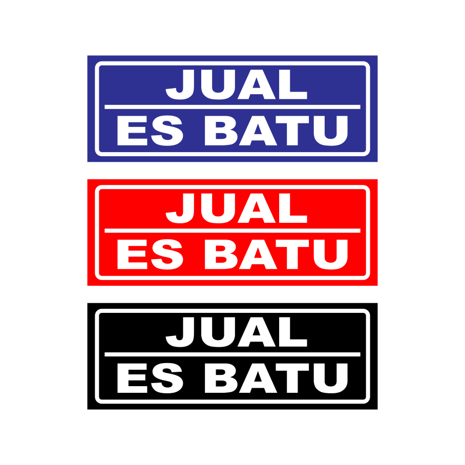 

Stiker Jual Es Batu Stiker Vynil Laminasi Glossy
