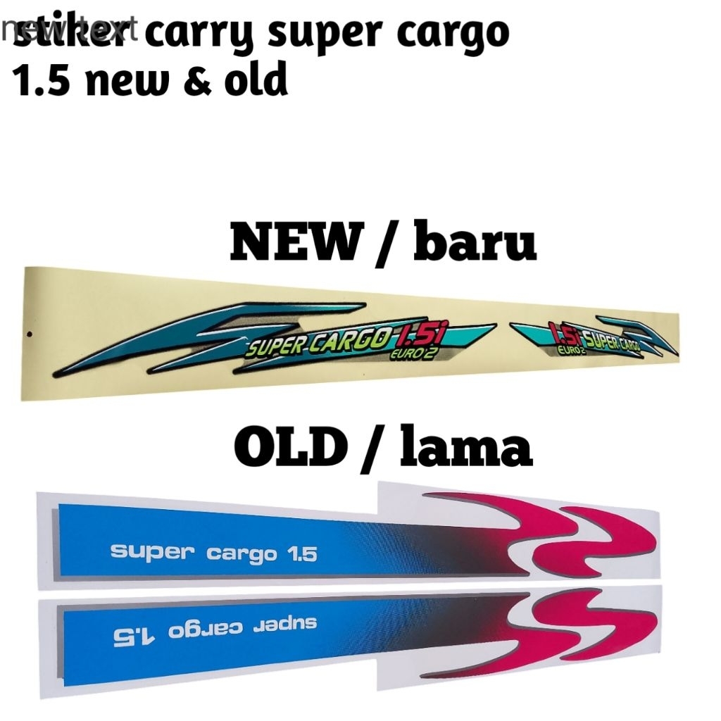 STIKER STRIPING LIS LES BAK MOBIL PICK UP CARRY SUPER CARGO 1.5 1500 CC EURO 2 / STIKER PICK UP / ST