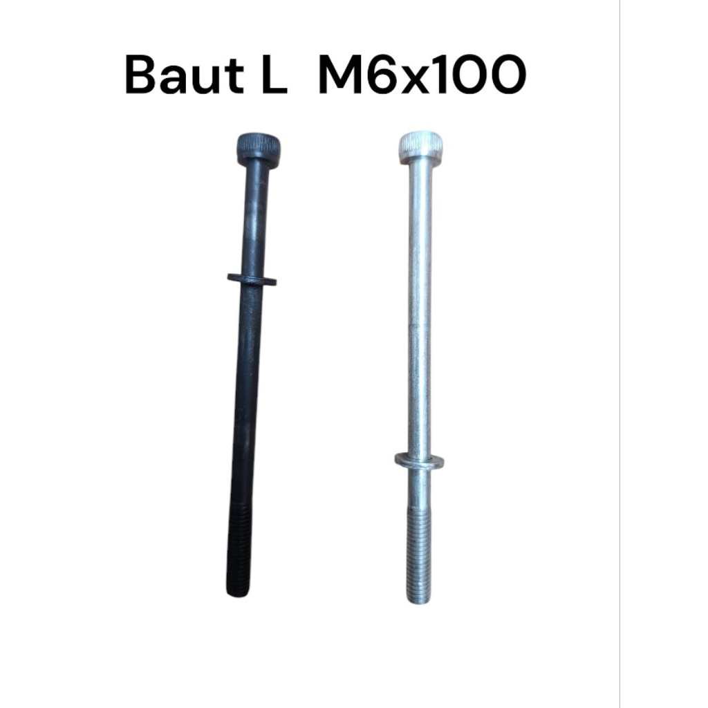 Baut L m6x100 Baut L 5 galvanis