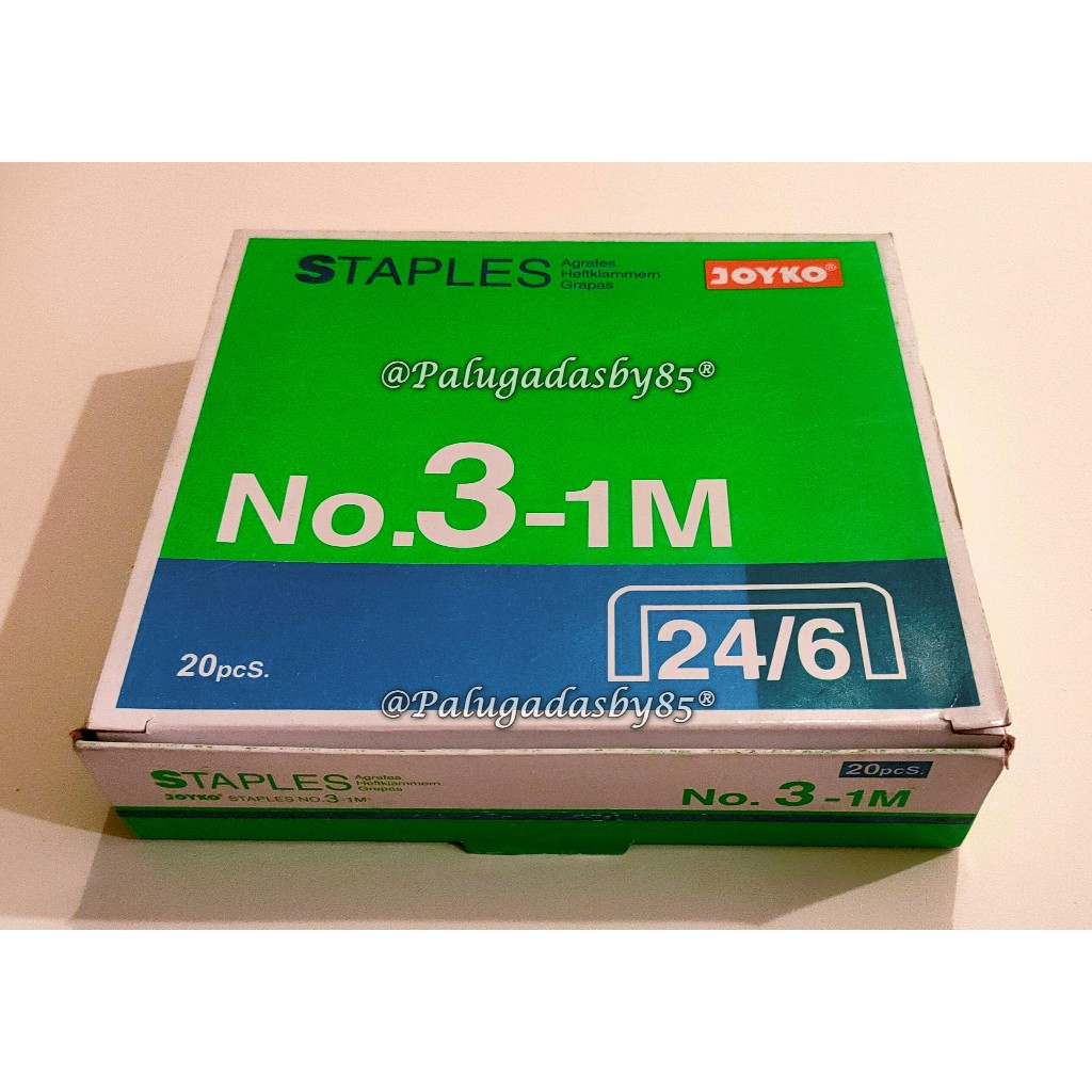 

(1 Pak Isi 20 Kotak) GROSIR Staples JOYKO No.3-1M 24/06 / Isi Stapler Joyko No.3 (1 Pak/20 Kotak)