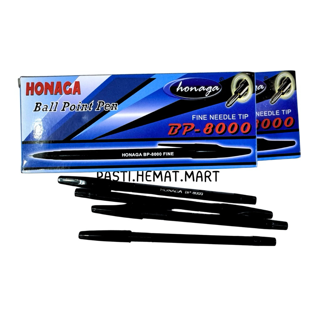 

Pulpen Standard Hitam Honaga BP8000 | Hitam 0,5MM | 12 PCS
