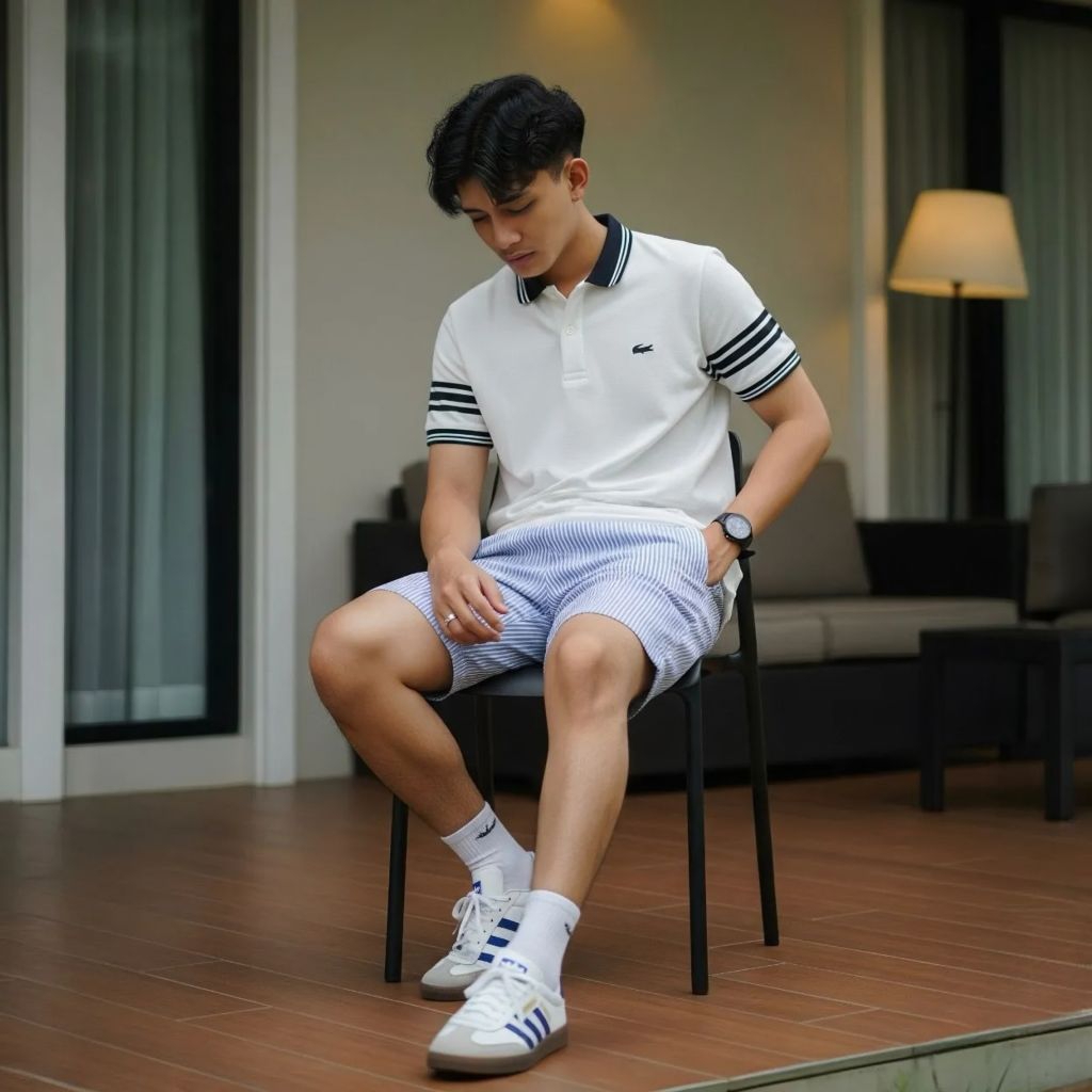 CELANA PENDEK STRIPE SALUR 100% POLY FULL FINISH CELANA BOXER PRIA WANITA LUCU PENDEK JUMBO KOLOR