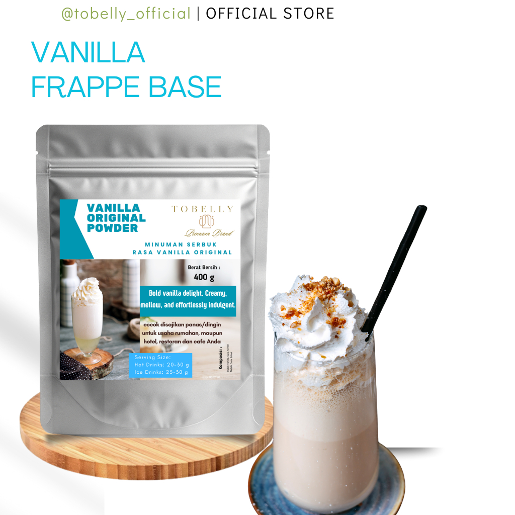 

Tobelly Frappe Base Powder Vanilla Frappe 400 g