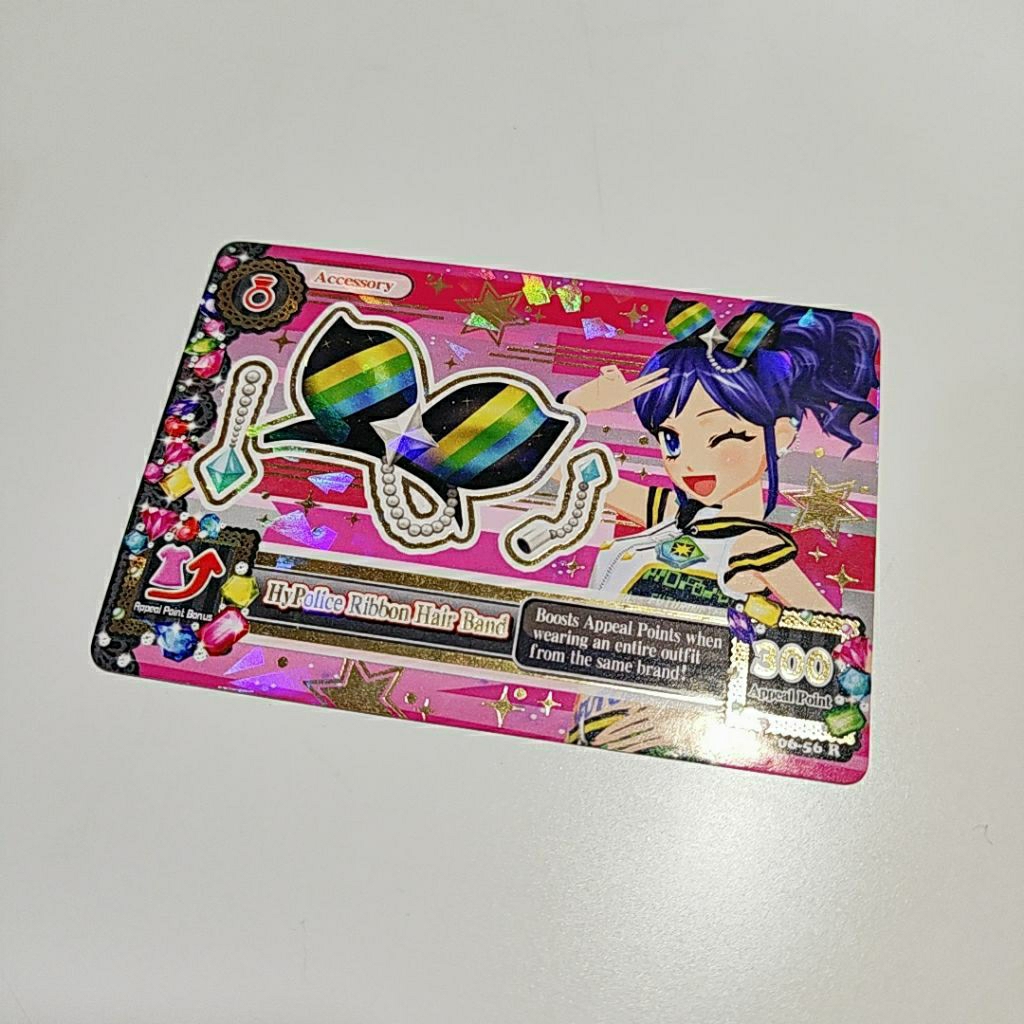 Kartu Aikatsu Hypolice Ribbon Hair Band Rare Accessories Aoi Kiriya Futuring Girl