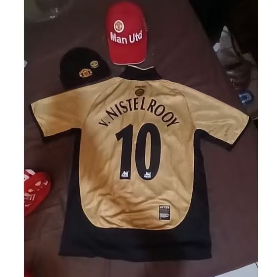 kaos jersey manchester united centenary year 2002.