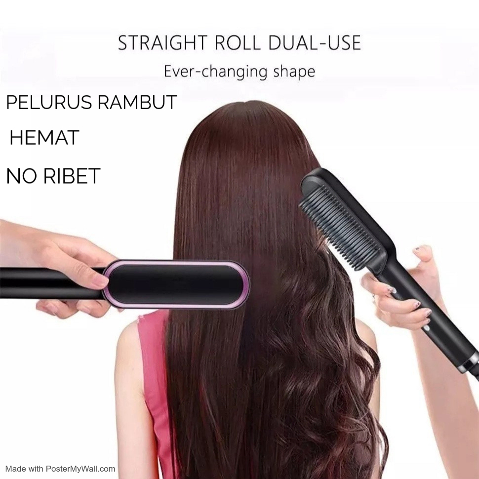 Praktis FH909 Sisir Pelurus Rambut Straight Comb Hair Stylist FH909 - ET