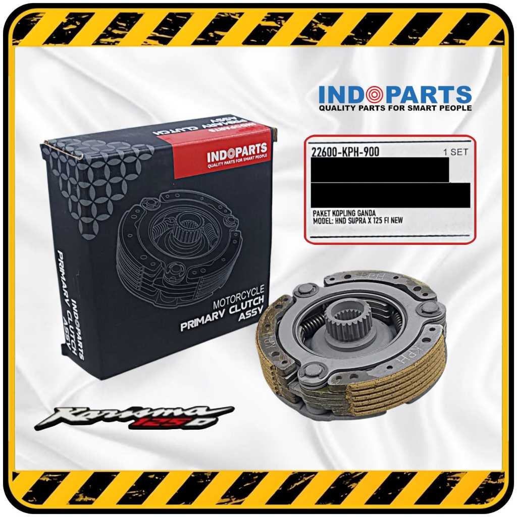INDOPARTS >> Kampas Kopling Ganda Komplit / Assy / Set Honda KIRANA | KARISMA | SUPRA X 125 dsb
