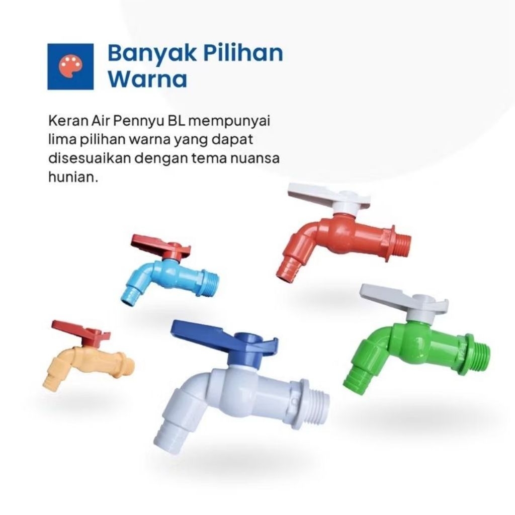 Pennyu Kran Air Pennyu 1/2 Anti Ngerembes Anti Karat Anti Dol Berbahan PVC