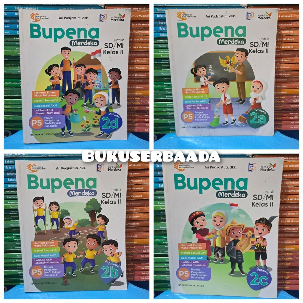 BUKU BEKAS ERLANGGA - BUPENA KELAS 2 SD KURIKULUM MERDEKA ERLANGGA