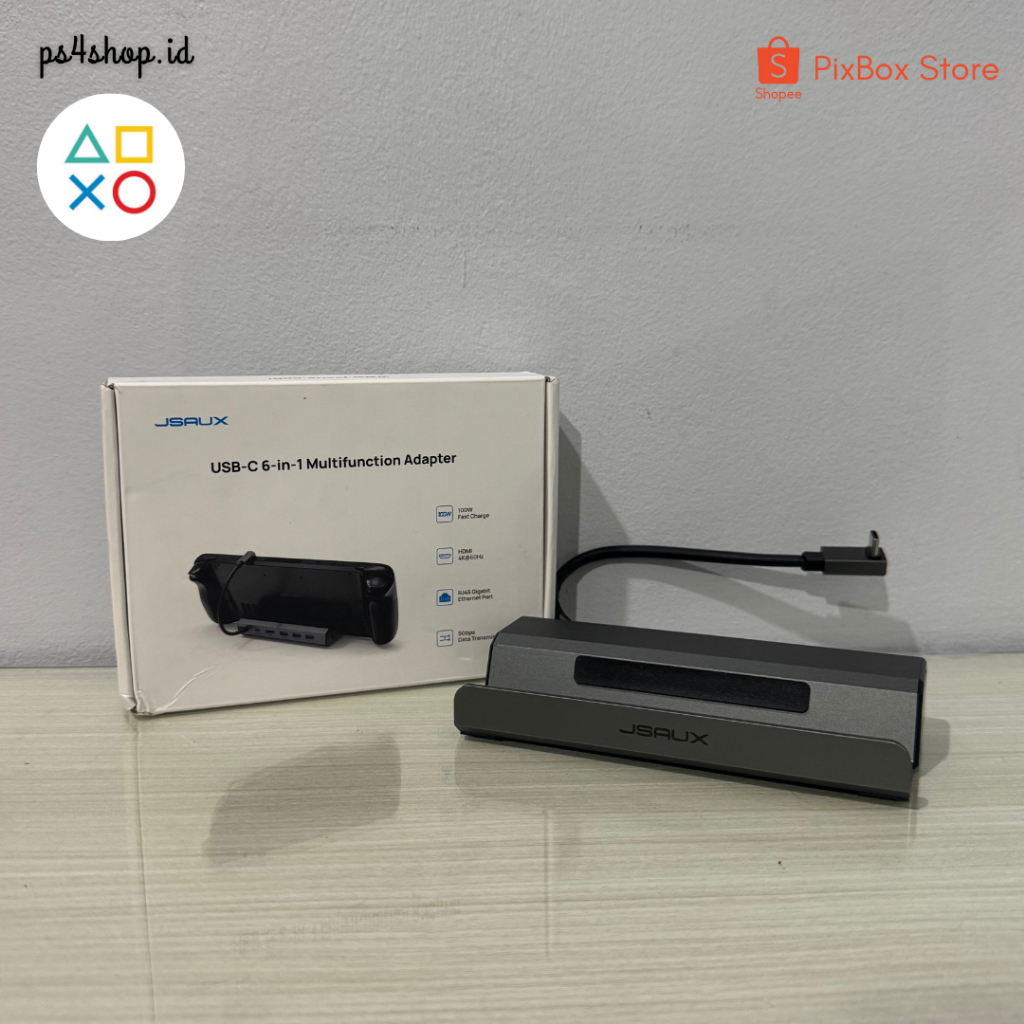 JSAUX DockStation 6 In 1 Docking Station for SteamDeck ROG Ally Switch Second Bekas