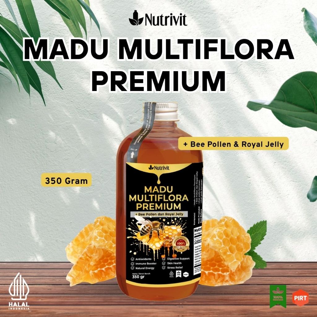 

Nutrivit - Madu Murni Premium Multiflora 350gr Dengan Royal Jelly