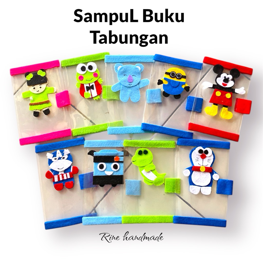 

sampul buku tabungan sekolah anak bahan mika dan flanel custom nama maksimal 8 huruf