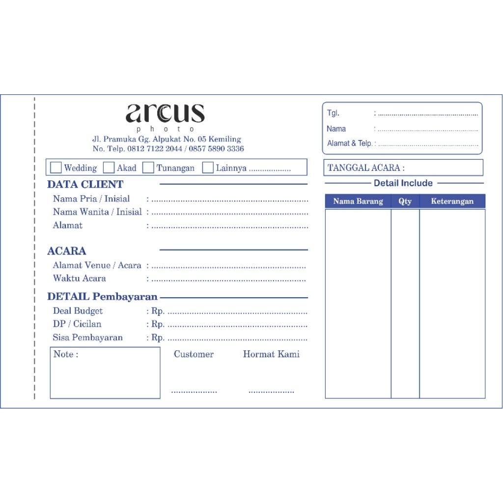 

Nota Custom MUA / Nota Wedding 10x15cm