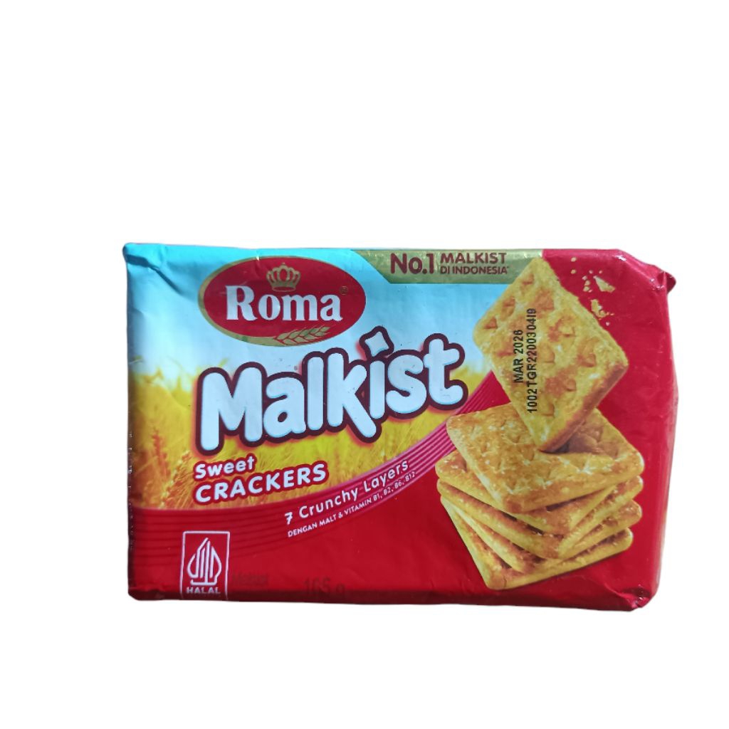 Roma Malkist Cracker Original Gula 105 gr Malkis Biskuit