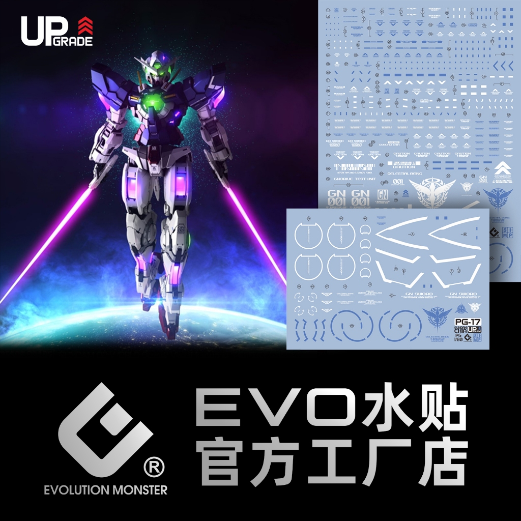 Water Slide Decal PG Gundam Exia by EVO SIMP - Fluorescent