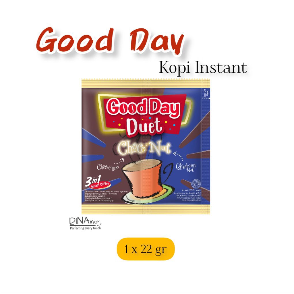 

Good Day Duet Coffee Instant Choco Nut 1 x 22gr
