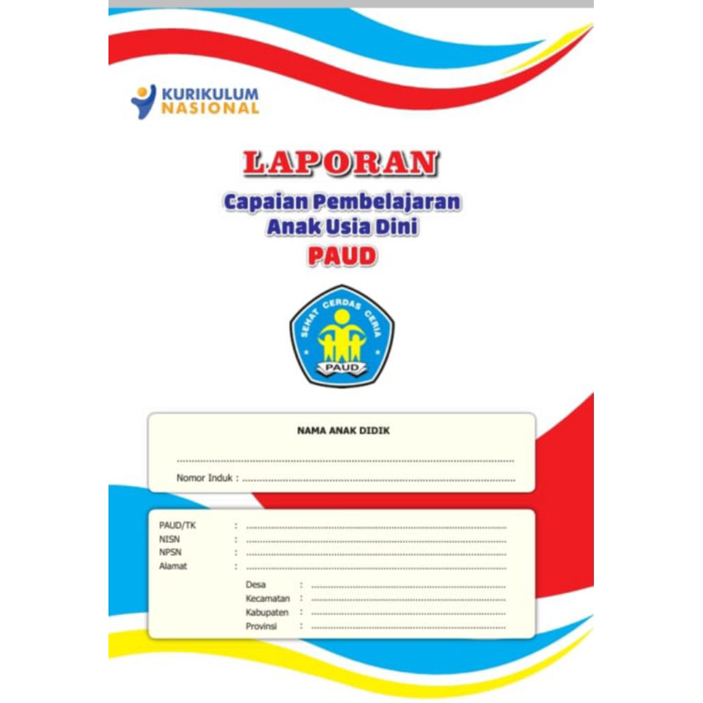 

RAPORT PAUD TK kurikulum Nasional (1 paket 20 buku)