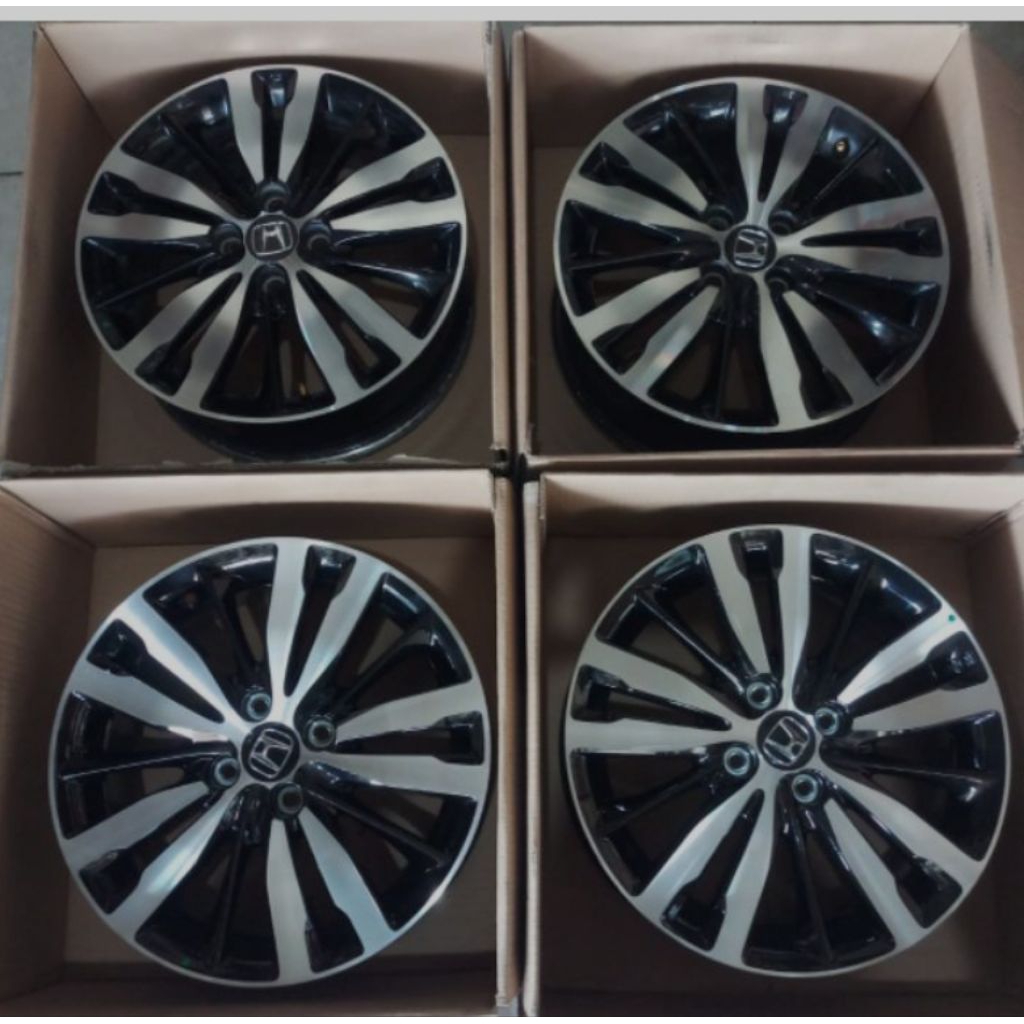 4 velg R16 PCD 100 ori honda enkei jazz RS ( Isi 4 velg ) second cabutan mobilio city civic brio