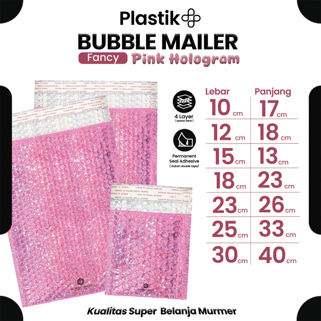 

Amplop Packing Bubble Mailer Pink Hologram Envelope Warna Murah
