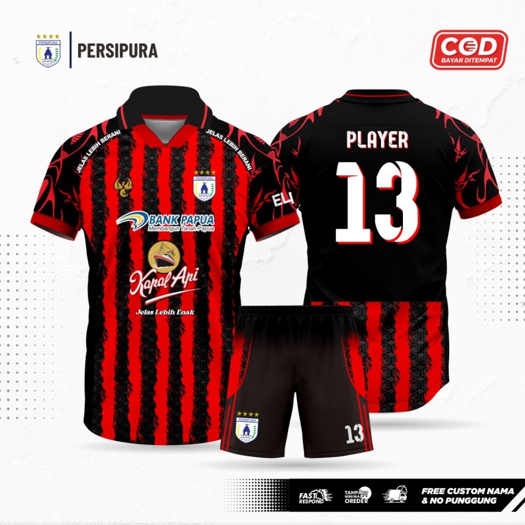 JERSEY PERSIPURA JAYAPURA TERBARU 2025/2026 HOME AWAY - KAOS PERSIPURA - BAJU PERSIPURA GRATIS NAMES