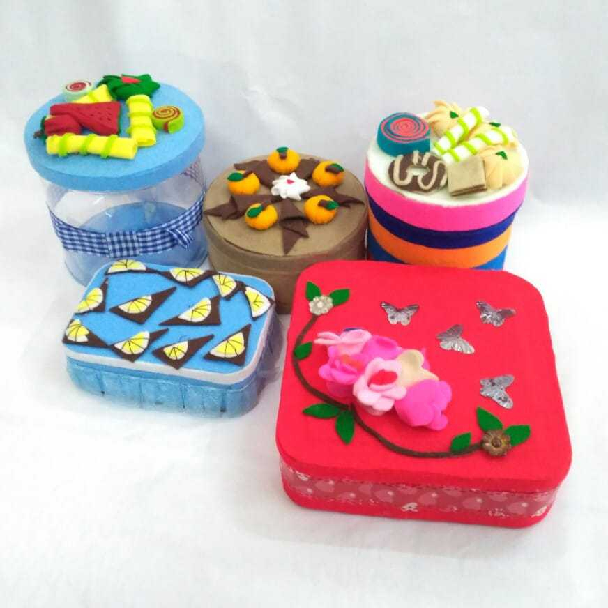 [ PAKET 3 PCS ] Toples Hias Cantik / Toples Shabby Lucu / Toples Snack Lebaran Serbaguna - WNN Shop