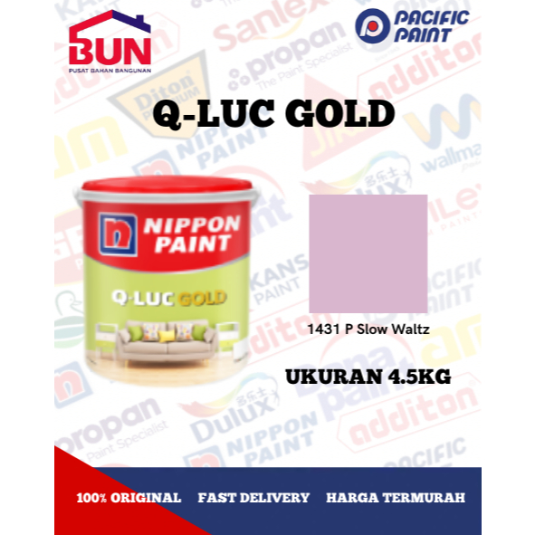 Nippon Q luc Gold / Q-luc Gold / Qluc Gold Cat Tembok - 1431 Slow Walt - 4.5KG