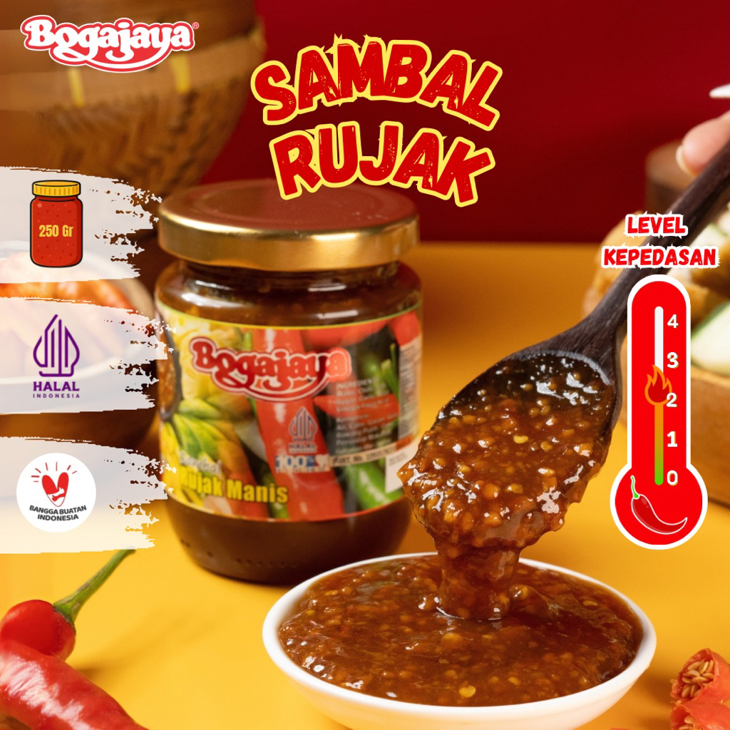 

BOGAJAYA Sambal BUMBU RUJAK Manis SUROBOYOAN 250Gr Siap Makan Oleh Oleh Khas Surabaya