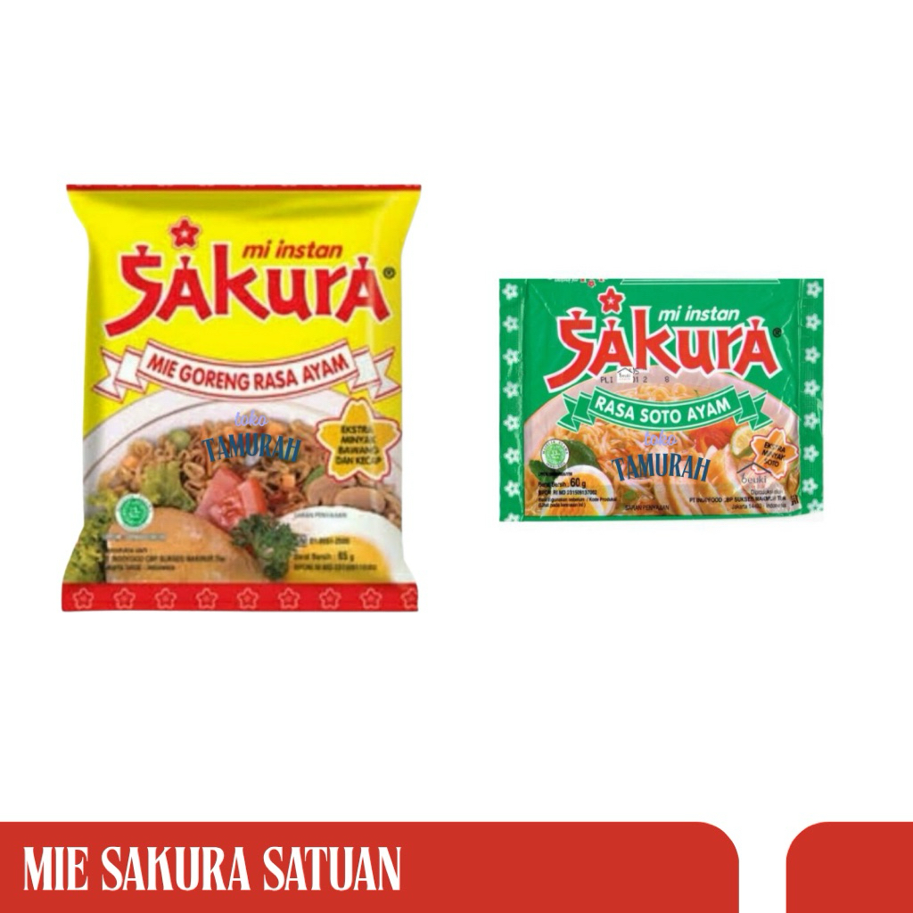 MIE SAKURA - MIE INSTAN SAKURA GORENG | SOTO AYAM SATUAN