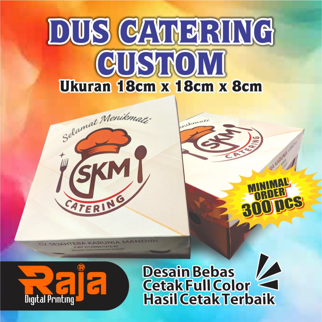 

BOX NASI/DUS CATERING CUSTOM UKURAN 18X18X8