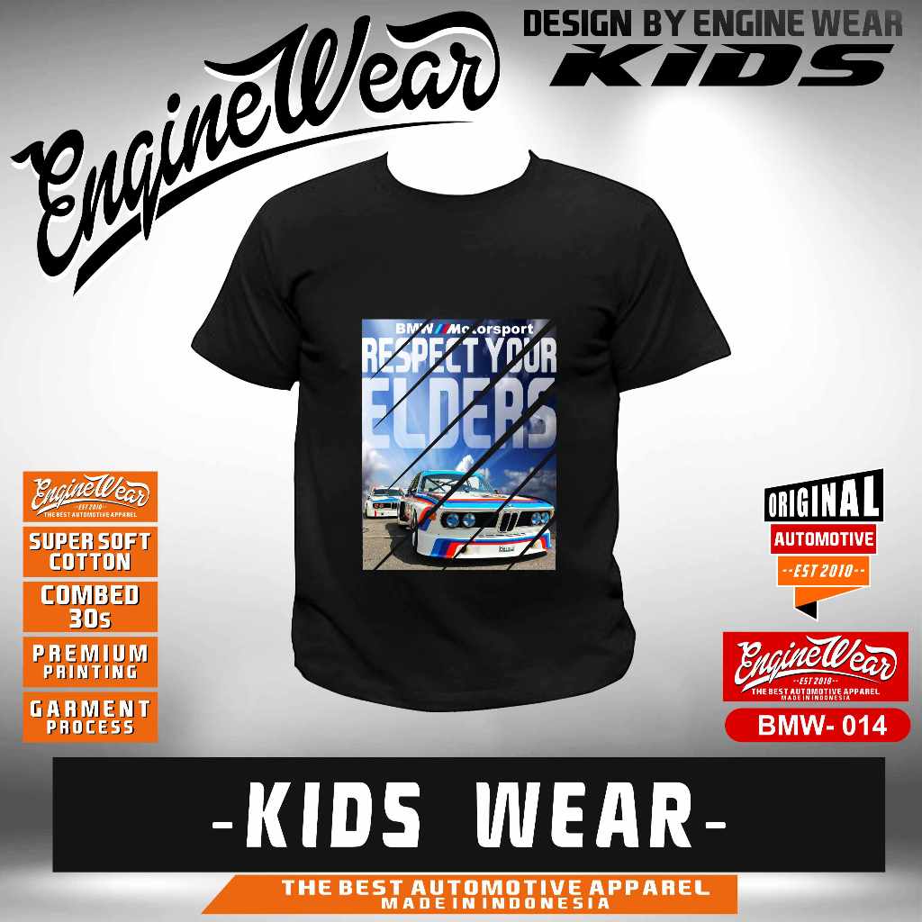 kaos anak bmw SERI 7 anak bimmer M3 E30 E34 E36 E46 E90 baju tshirt mobil