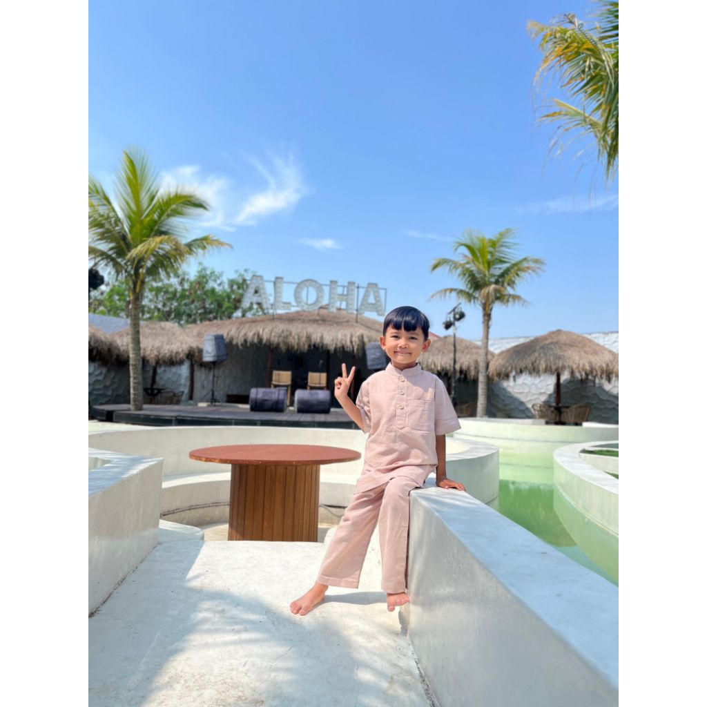 DISKON SETELAN KOKO ANAK LAKI LAKI/BAJU MUSLIM ANAK/SET KURTA ANAK LINEN ARSYA