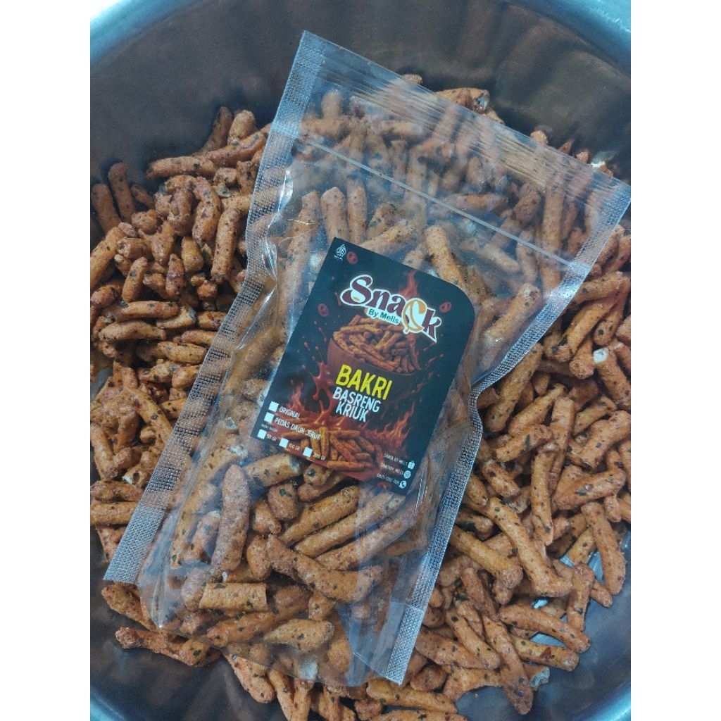 

Basreng Kriuk (BaKri) Premium Snacks by Mells Rasa Pedas Daun Jeruk 250g – Camilan Gurih & Pedas yang Bikin Nagih