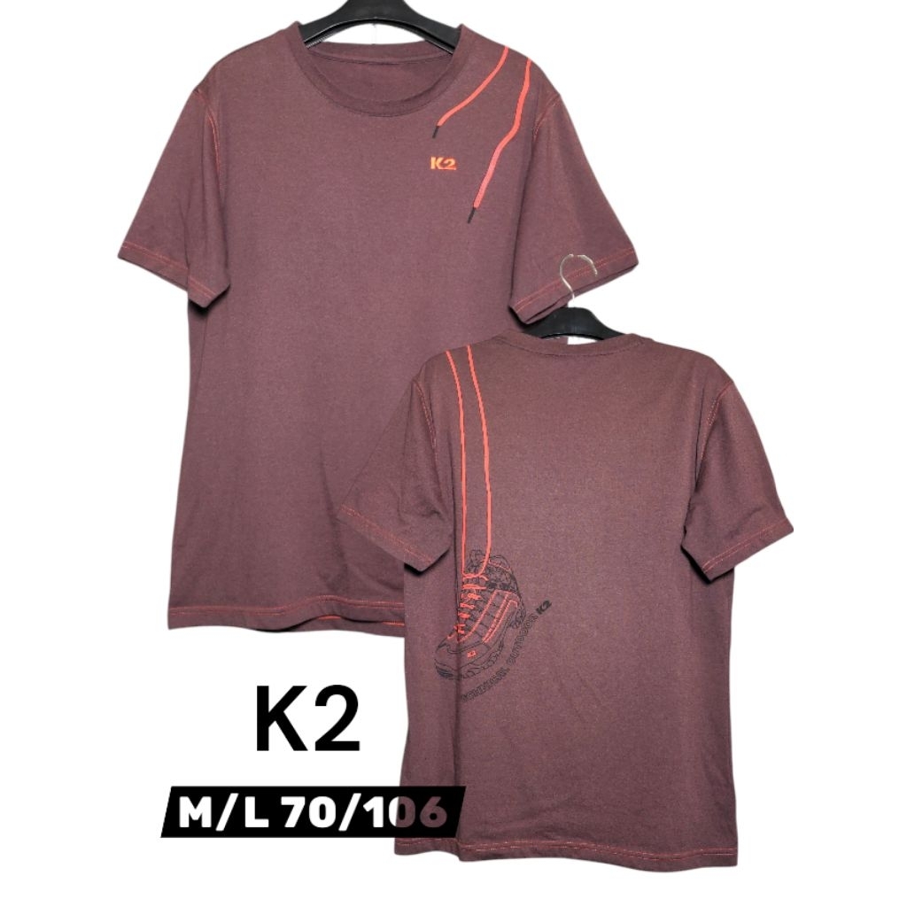K2 Outdoor Jersey T-shirt Kaos Olahraga Hiking Tracking