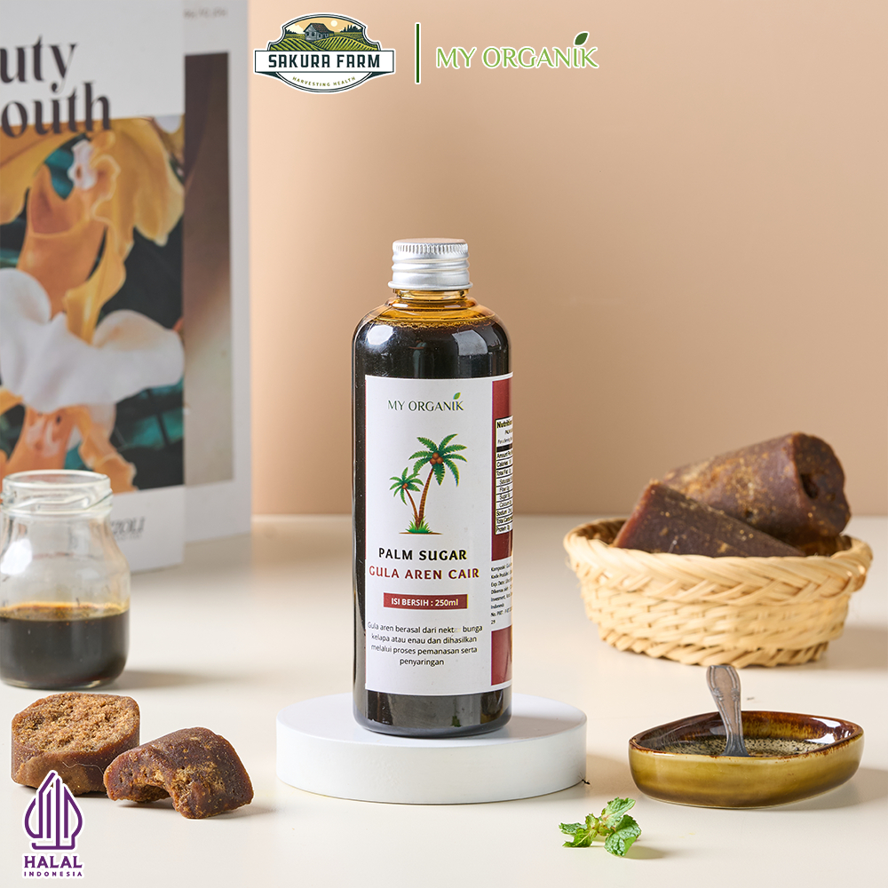 

My Organik Gula Aren Murni 250ml Asli 100% untuk Kopi, Es Teh, Dessert & Masakan