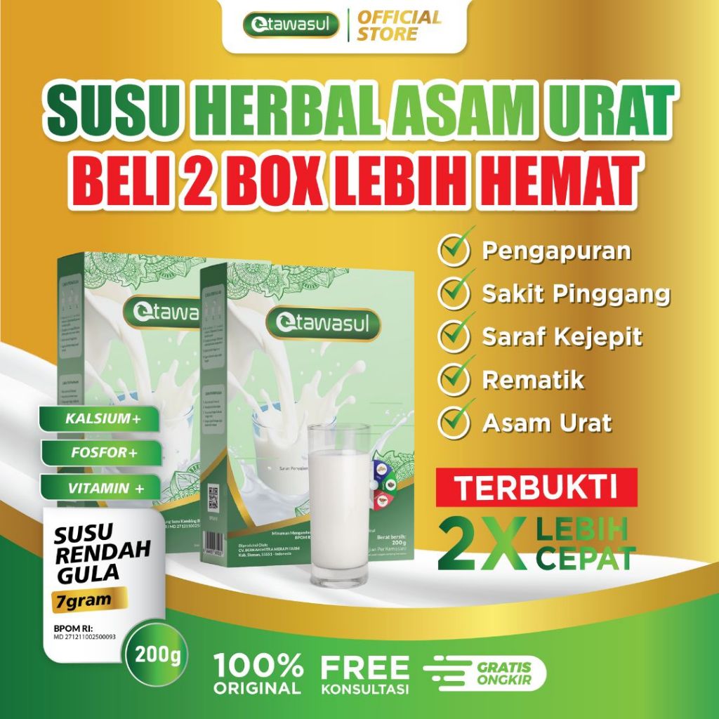 

2 Box Susu Kambing Etawa Herbal Rasa Jahe Untuk Asam Urat dan Kolesterol Isi 250gr